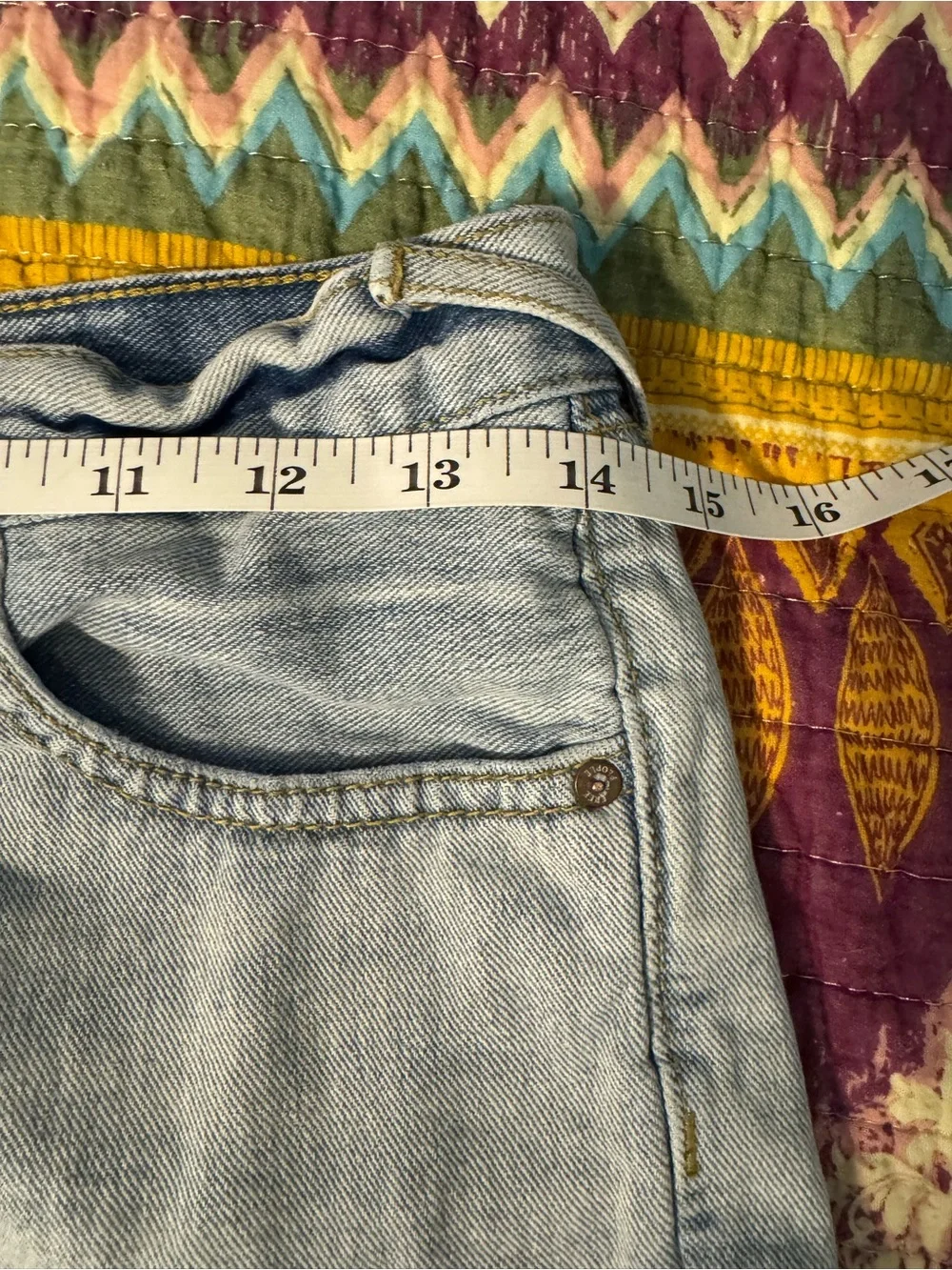 Free People Light Blue Denim Lace Trim Women’s Shorts